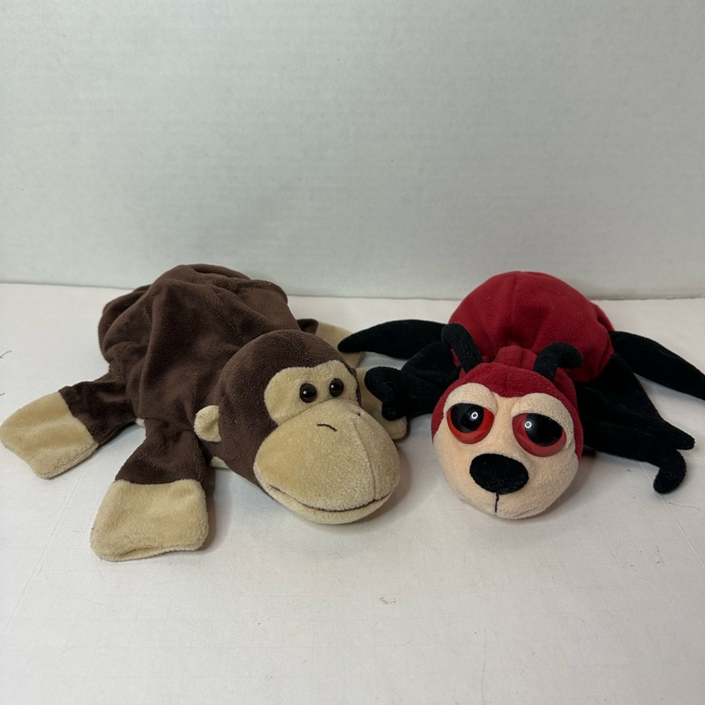 Caltoy Ant and Monkey Hand Puppets Plush Lot of 2